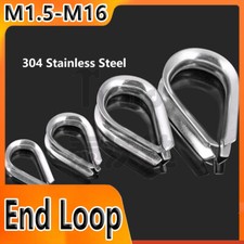 Wire Rope Thimble Cable Eye Eyelet End Loop M1.5 M2 M3-M16 304 Stainless Steel
