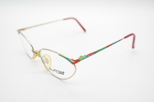 Vintage Carrera 5224 Gold Mehrfarbig Oval Brille Brillengestell eyeglasses NOS - Picture 3 of 6
