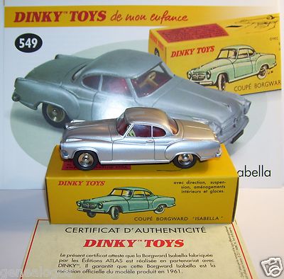Dinky Toys Atlas Borgward Isabella Coupé Gris Métal 1/43 (Réf 549) Dans Sa Boîte