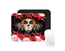 Sugar Skull  Roses Mouse Pad  Day of the Dead Desk Mat Gift for Art Fans