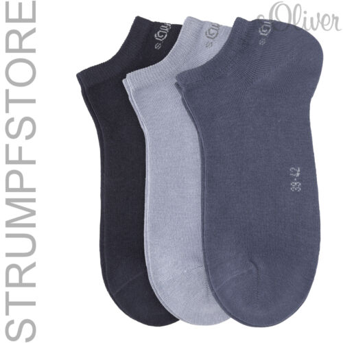 s.Oliver Sneaker Socken 6 Paar UNISEX blau navy (75) Gr. 35-49 Art. S24001 - Bild 1 von 3