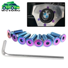 8pcs Neo Chrome Steering Wheel Bolts For Nardi Personal NRG Works Bell Boss