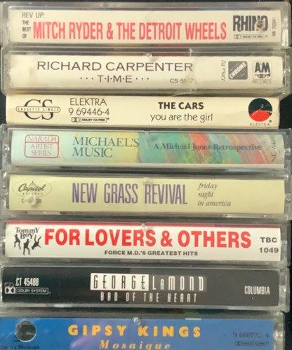 LOT OF 8 ORIGINAL CASSETTE TAPES-DIFFERENT STYLES-THE CARS-SOME PROMOS-USED - Picture 3 of 5