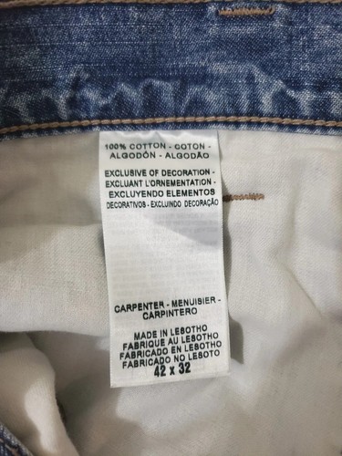 Signature by Levi Strauss & Co. Men's and Big Men's Carpenter Jeans Size 42×32 - Picture 7 of 16
