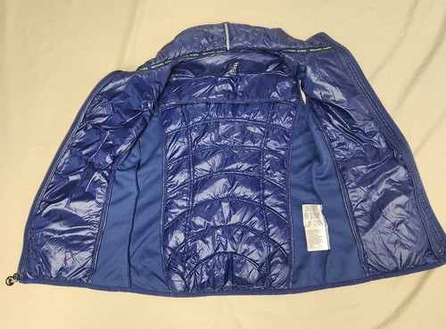 Women's Michael Kors Full Zip Down Vest Size XS Blue GUC - Picture 3 of 6