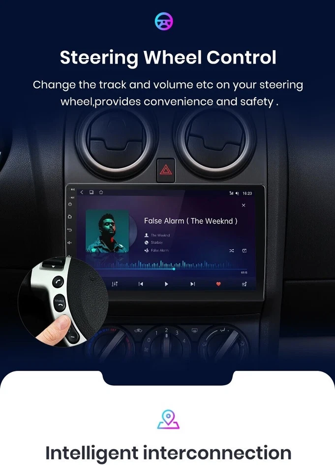 Autoradio Nissan Qashqai J10 2006-2013 2G+32GB CarPlay-AndroidAuto Wireless BT. - Immagine 4 di 4