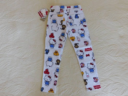 NWT Hello Kitty Sanrio graphic Levi's denim leggings girls pull on jeggings 6X - Picture 14 of 20