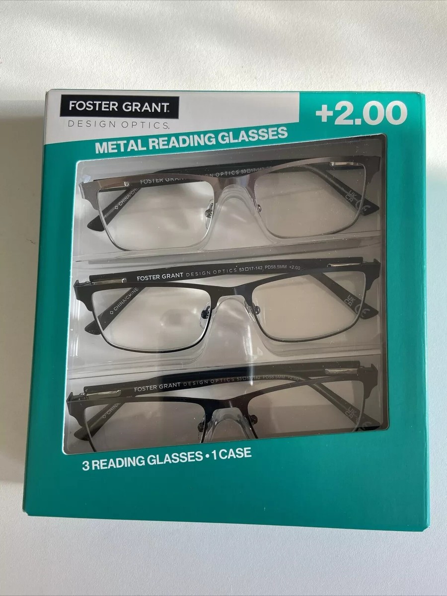 Design Optics By Foster Grant Rectangular Reading Glasses