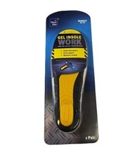 Sport Support Gel Insoles For Sports Shoes, Work Shoes, Black, Unisex
