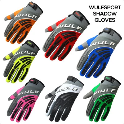 WULFSPORT SHADOW ADULTS OFF ROAD MOTOCROSS TRIALS MX QUED DIRT BIKE GLOVES 2024