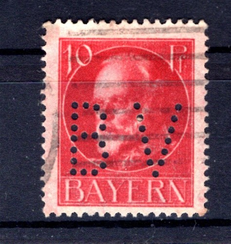 Bavaria Fist Companies Perfin Bv MNH Unstamped (AA7862