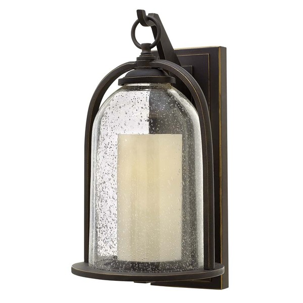 AußEnleuchte Wandlampe Laterne H 42,5 Cm Alu-Guss Glas Bronze IP44 1 Flammig-image