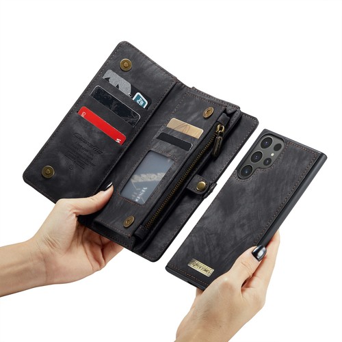 For Samsung Galaxy S23 Removable Leather Wallet with Zipper Magnet Card Case - Picture 21 of 42