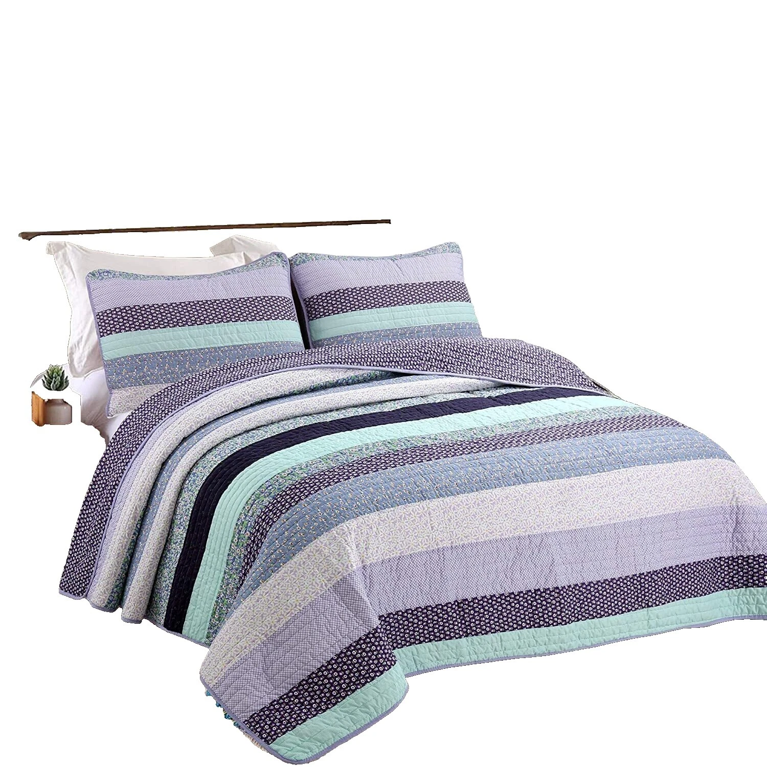 Stripes Multicolor Traditional Quilts, Bedspreads & Coverlets