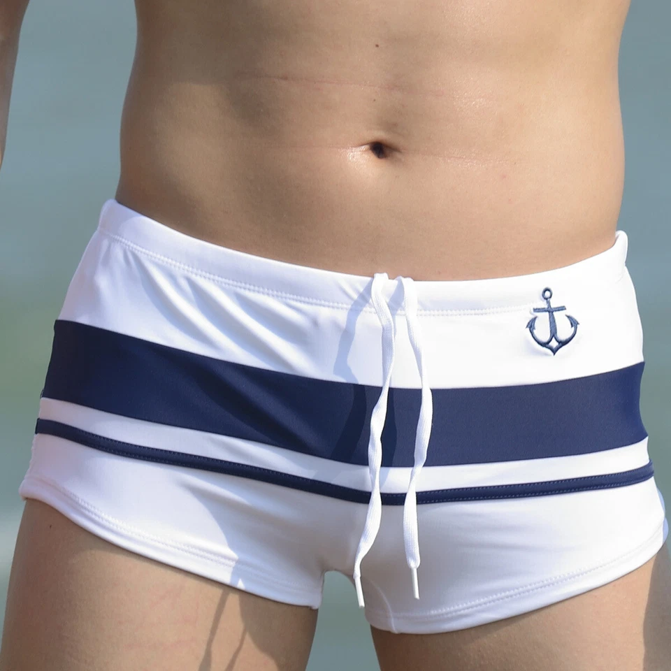 Hombres Traje de baño Boxers Sexy Caliente tiro bajo Verano Playa Calce Cómodos Calzoncillos Foto 4 de 4