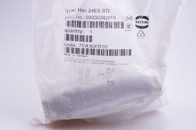 HARTING Han 24ES-STI  09330242616  Stifteinsatz  OVP, NEU
