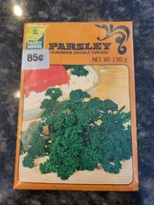 Vintage unopened seed package '86 Parsley  Ferry Morse Fulton Mountain View