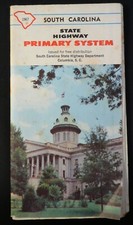 Vintage South Carolina Road Map - 1967 - Lots of colorful photos
