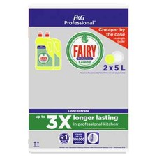 2 x Fairy Professional Washing Up Liquid Lemon 5 L Fast Grease Cutting 3.48 per litre