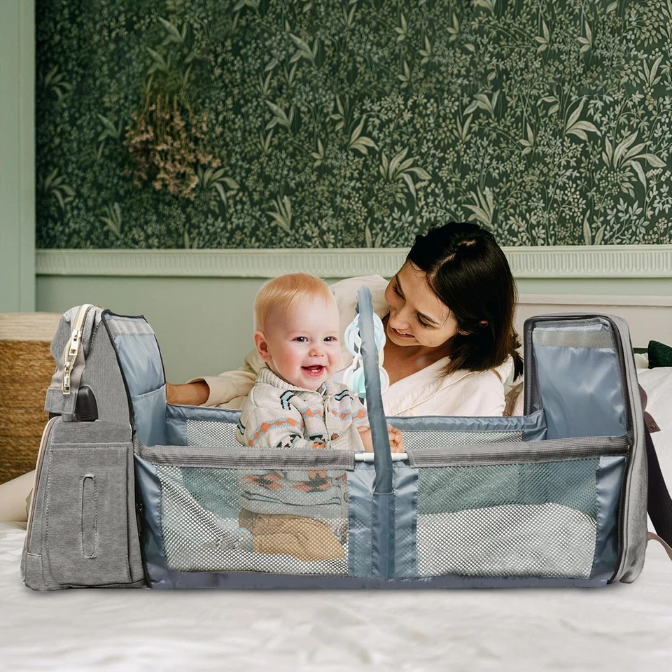Mochilas Para Bebes Pañalera De Bebe Viaje Pañaleras Modernas Bolsa Biberones EE. UU. Foto 3 de 4