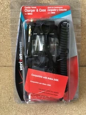 Verizon Vehicle Charger & Case For Nokia 3585i 6360 7250i 3590 3589i NEW