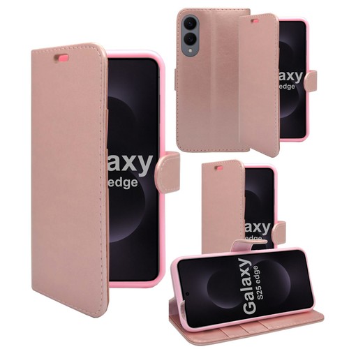 For Samsung Galaxy S25 edge Phone Case Wallet Flip PU Leather Card Pocket Cover - 第 7/48 張圖片