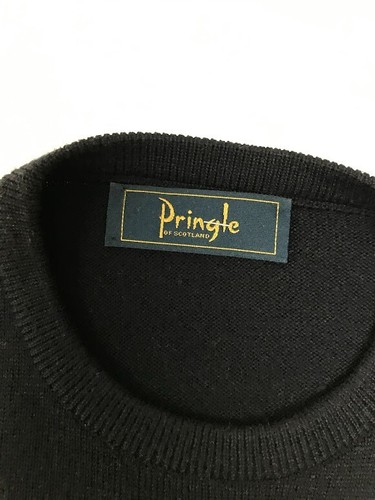 Pringle of Scotland Men's Golf Design Navy Wool Blend Sweater, Size M - Picture 12 of 14