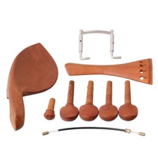 Profissional 4/4 Violin Jujube Material Chinrest Tailpiece Tuning Peg Endpin Kit