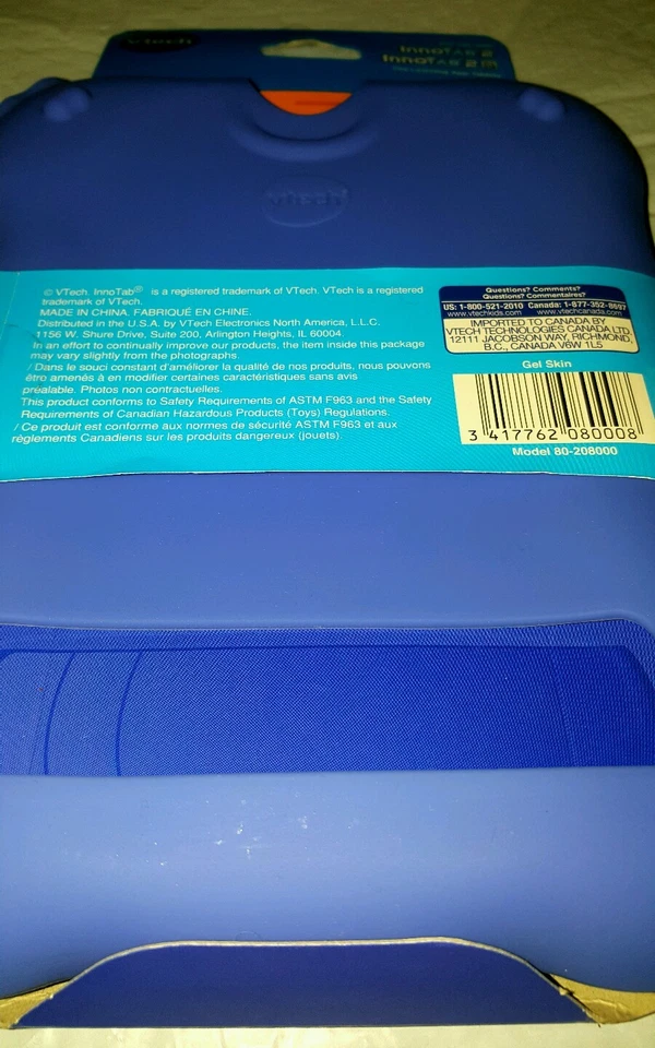 New VTech InnoTab 2 and 2S Gel Skin cover case Blue Perfect for kids to grab - Image 4 of 4
