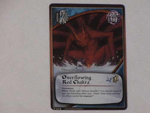 Naruto Overflowing Red Chakra M-363 1ª Edición CCG TCG Tarjeta Común - Imagen 13 de 24