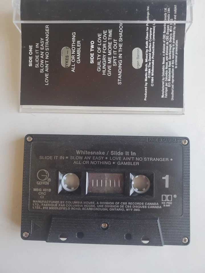 Whitesnake - Slide It in Cassette Tape 1984 The David Geffen Company - Image 3 of 4