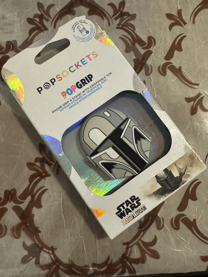 Star Wars Popsockets PopGrip - THE MANDALORIAN HELMET POPOUT NIB - Image 2 of 3