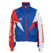 Umbro Women's Retro Wind Jacket, Royal/Vermillion