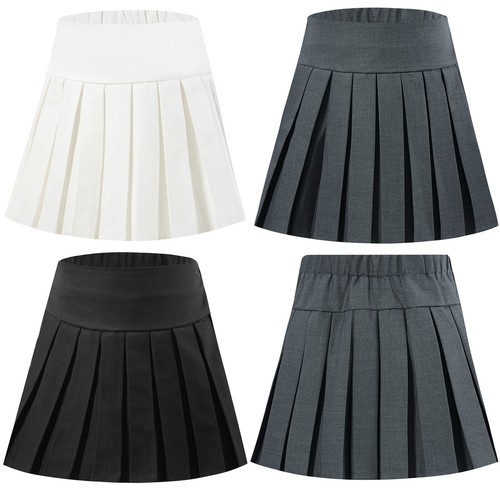 Kids Girls Skort Elastic Skirt Y2K Pleated Dancewear School Mini Uniform Short - Picture 2 of 47