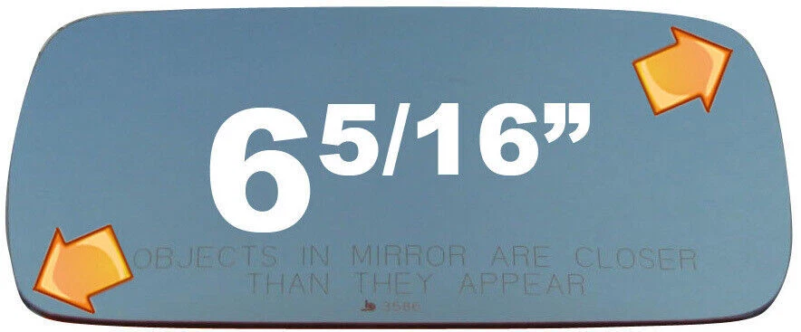 New Convex Right Replacement Mirror For 88-93 BMW 535I W/O Backing Plate - Image 2 of 4