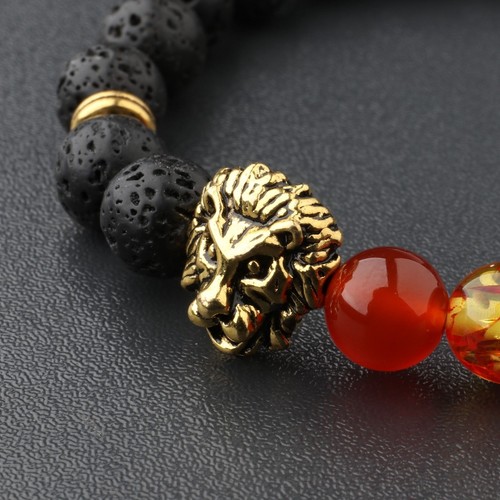 7 Chakra 8MM Natural Lava Stone Colorful Reiki Beads Fashion Charm Bracelets - Picture 88 of 96