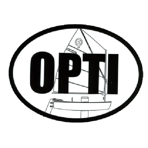 Laser Sailboat Boat SET OF 2 each - Oval Vinyl Decal by Miami Opti Moms - Bild 2 von 7
