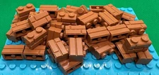 Lego 1x2 Masonry Brick Medium Nougat 50 pcs