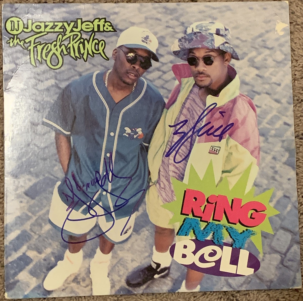 DJ jazzy Jeff Fresh Prince Will Smith signed Album LP Ring