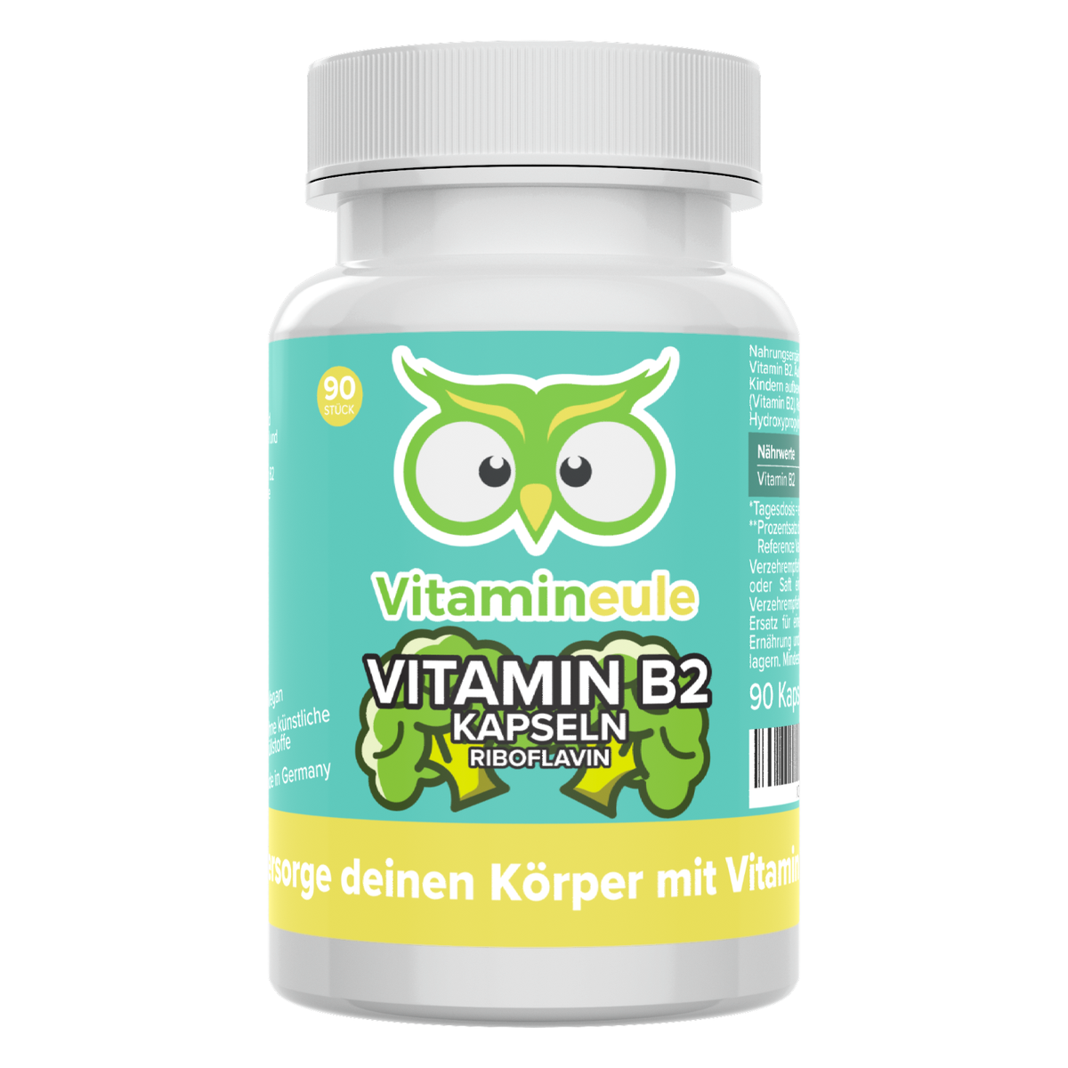 Vitamin B2 Kapseln - Riboflavin - 200 mg - deutsche Qualitt - Vitamineule  | eBay