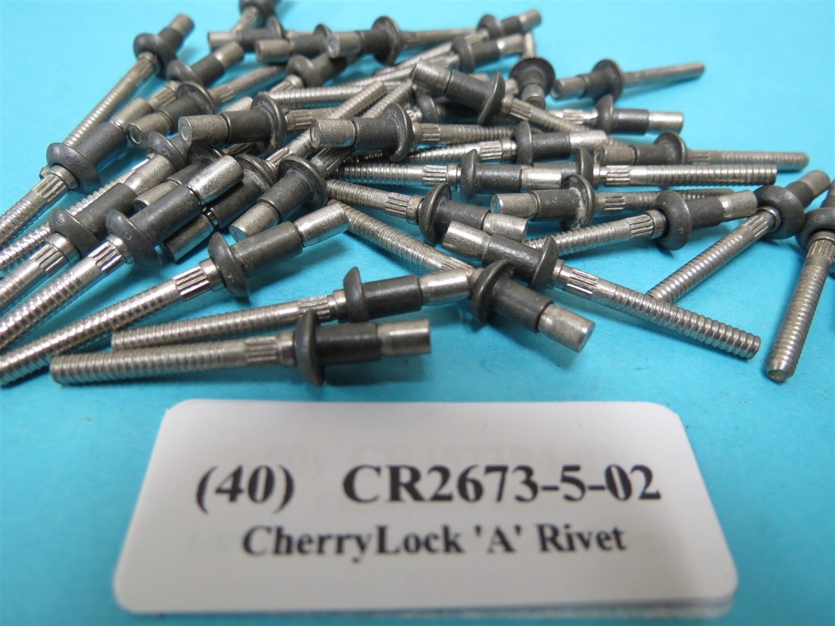 40) CR2673-5-02 CherryLock “A” NAS1398C5-02 Monel 5/16 Rivet .063