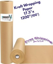 Brown Kraft Paper Wrapping Paper Roll Packing Shipping Moving Supply Table Liner