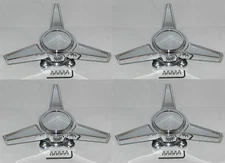 (4) TRIBAR SPINNER KNOCKOFF 2-1/4 or 2-1/8 AMERICAN RACING WHEEL RIM CENTER CAPS