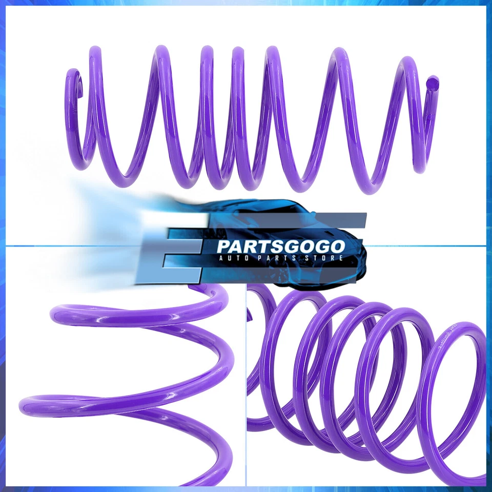 For 90-94 Mitsubishi Eclipse 1G 4G63 JDM Suspension Coil Lowering Springs Purple - Image 2 of 3