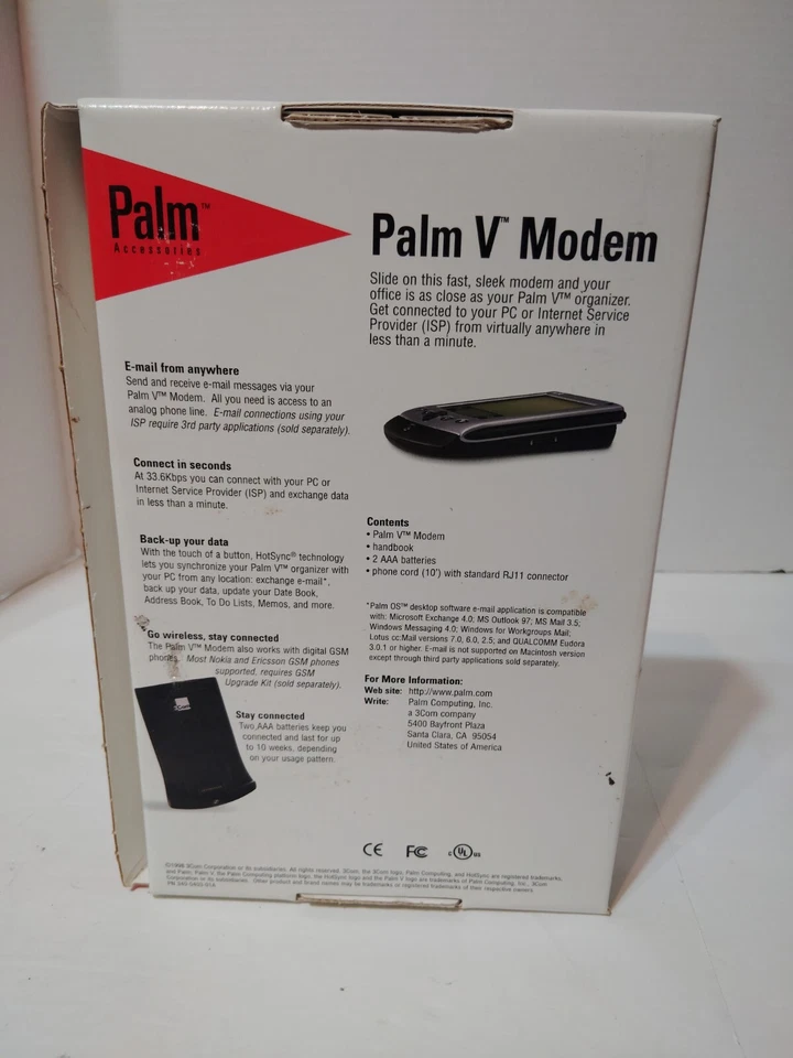 3Com Genuine Palm V Modem 10401U IBM WordPad c3 New Sealed - Image 2 of 4