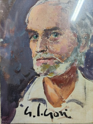 Quadro Gino Paolo Gori Autoritratto 1975 - Foto 3 di 7