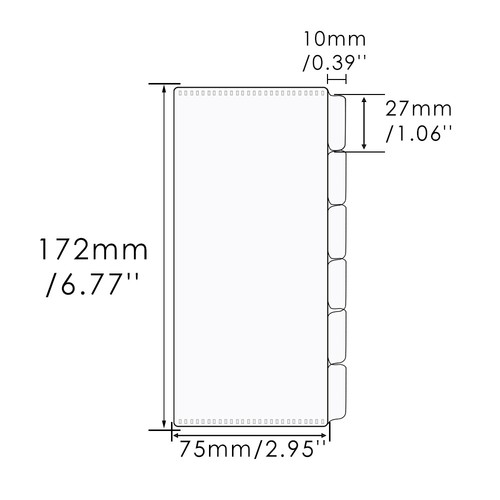 2 Set A6 Cash Envelopes 6-Tab Zipperless Frosted PP No-Hole 12 Sheets Pockets - Picture 14 of 18