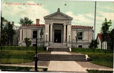 Leighton & Valentine 1911 Postcard Public Library Mt. Vernon New York Yonkers NY