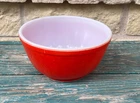 Vintage 1940's PYREX Primary Red Mixing Bowl T.M. REG Mark No Number 1-1/2 Qt