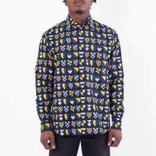 Fendi Men's Crest-Print Wovem Shirt